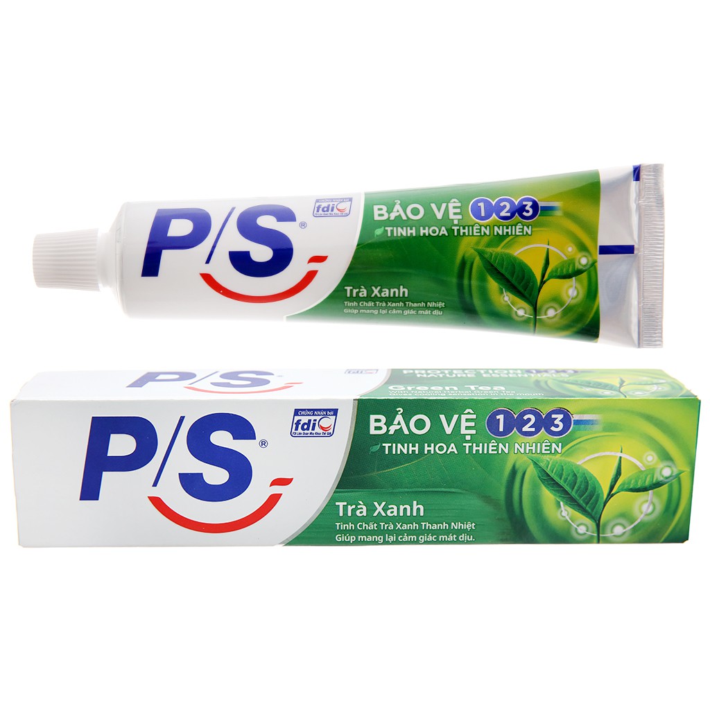Kem đánh răng ps trà xanh 123 loại 100g
