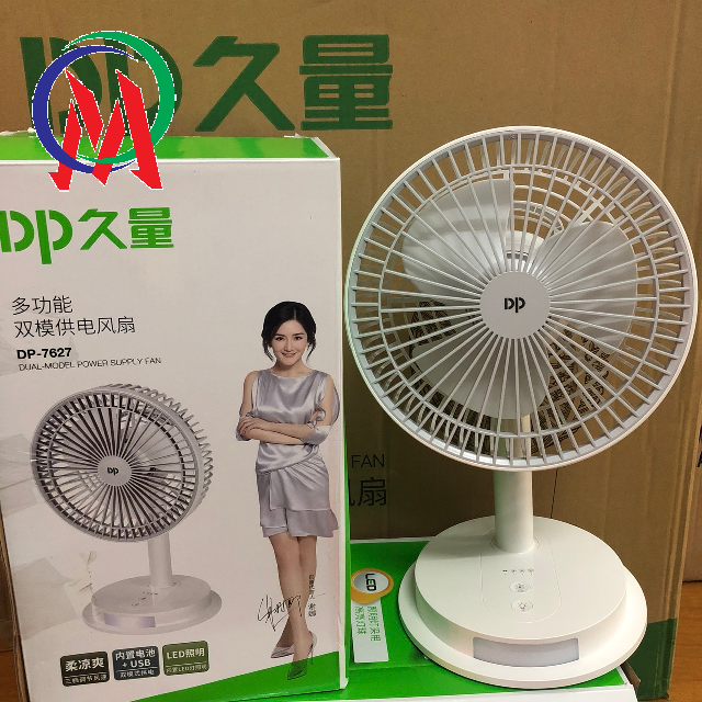 Quạt sạc led tích điện dp-7627