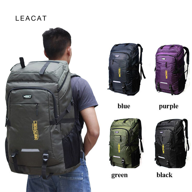 Ba lô Leacat du lịch thể thao leo núi cắm trại chống nước 80L cho nam unisex hàng chính hãng