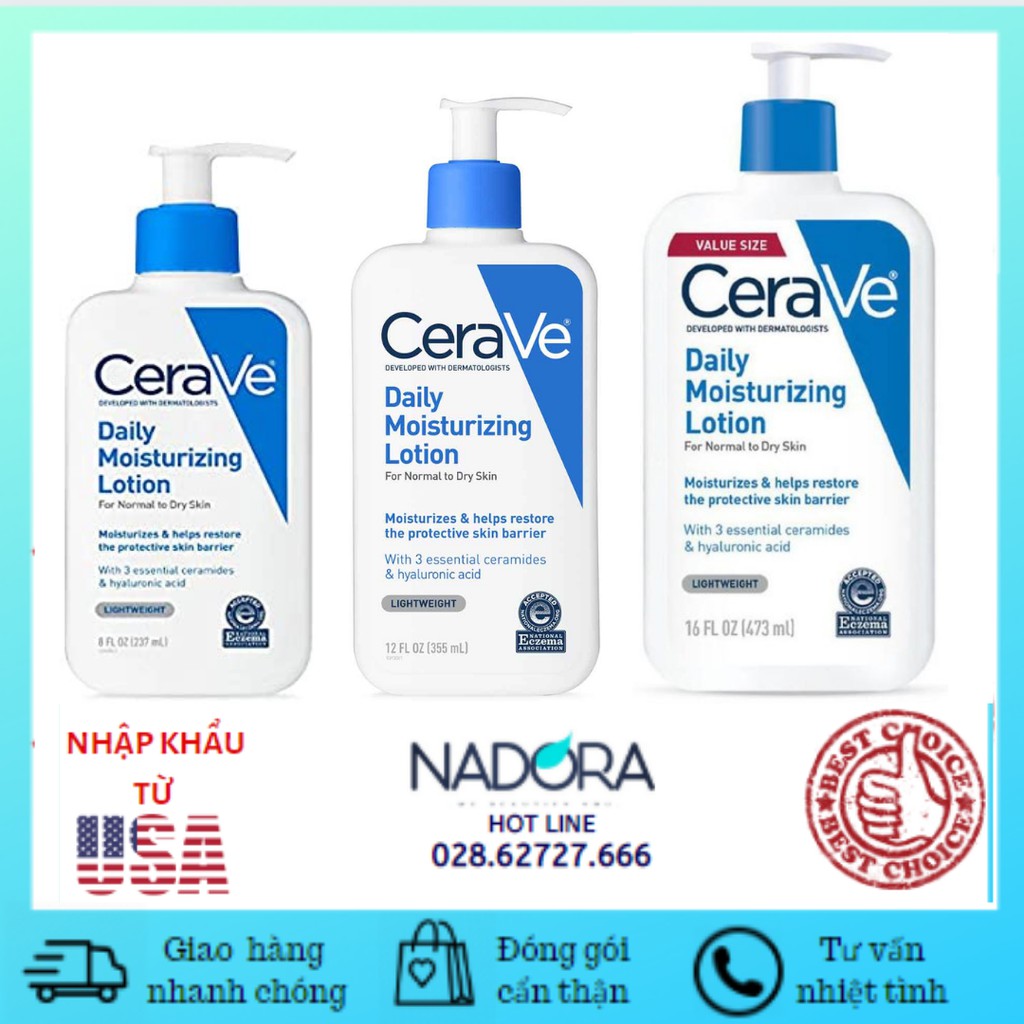 [Đủ Size] Kem Dưỡng Ẩm Hằng Ngày - CeraVe Daily Moisturizing Lotion