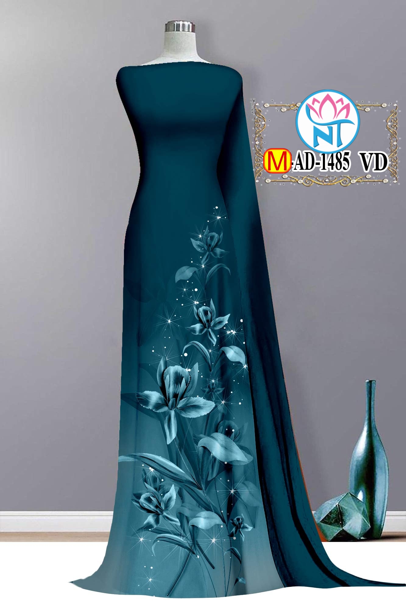 Vải áo dài 3D - M 1485