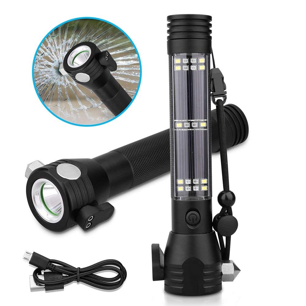 Đèn pin sạc đa năng t08 japan hộp xanh, công cụ hỗ trợ sinh tồn đa chức năng, chức năng búa thoát hiểm. lỗi đổi mới. bảo hành 1 năm.