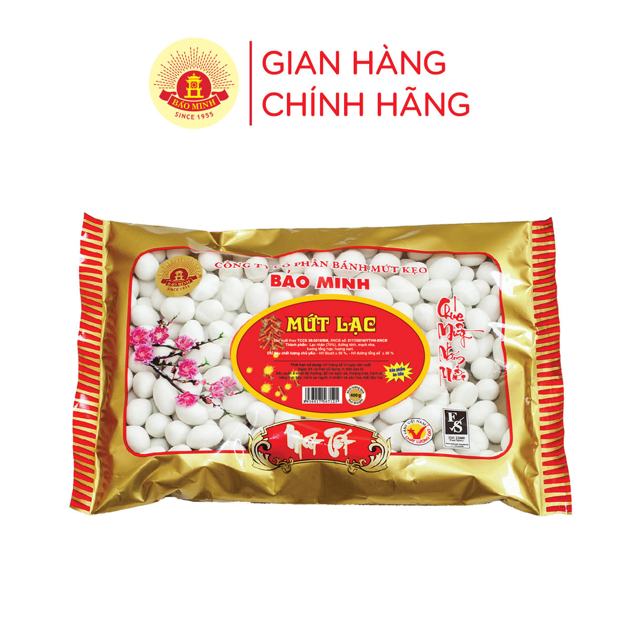 Mứt Lạc Bảo Minh túi 350g - Mứt tết truyền thống