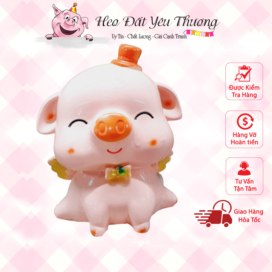 Heo đất đựng tiền hình heo thiên thần cánh