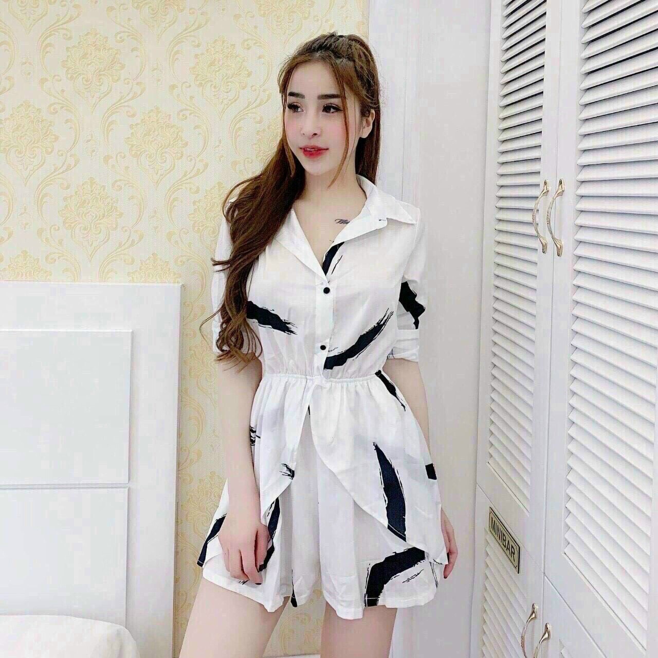 Sét đầm sowmi mẫu lông chim siêu xinh qc2021
