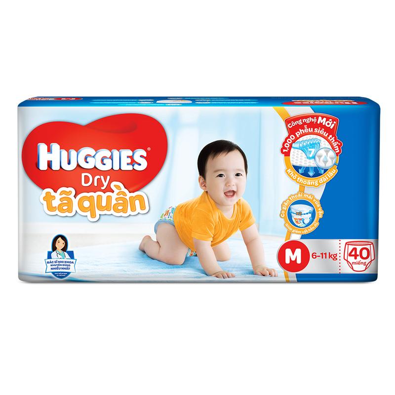 Tã quần huggies dry m40+4 tả quần jeans