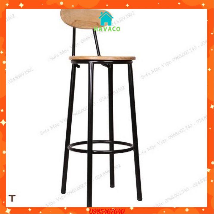 ✌  Ghế quầy bar gỗ cao su( ghế ngồi quầy thu ngân)