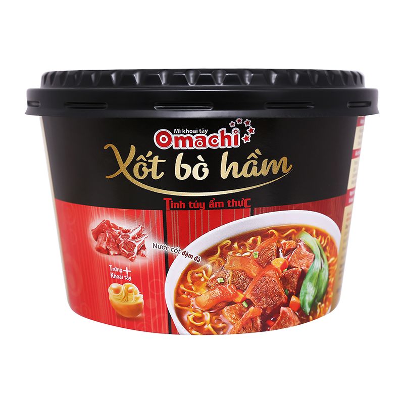 Mì khoai tây Omachi xốt bò hầm hộp 93g sản phẩm tốt chất lượng cao cần thiết cho gia đình và an toàn sức khỏe cho người tiêu dùng