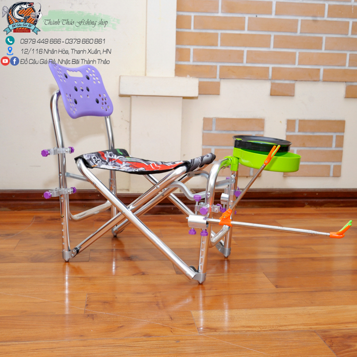 Ghế cá chép câu đài địa hình, FULL bộ phụ kiện câu đài, tiện gọn mang đi câu