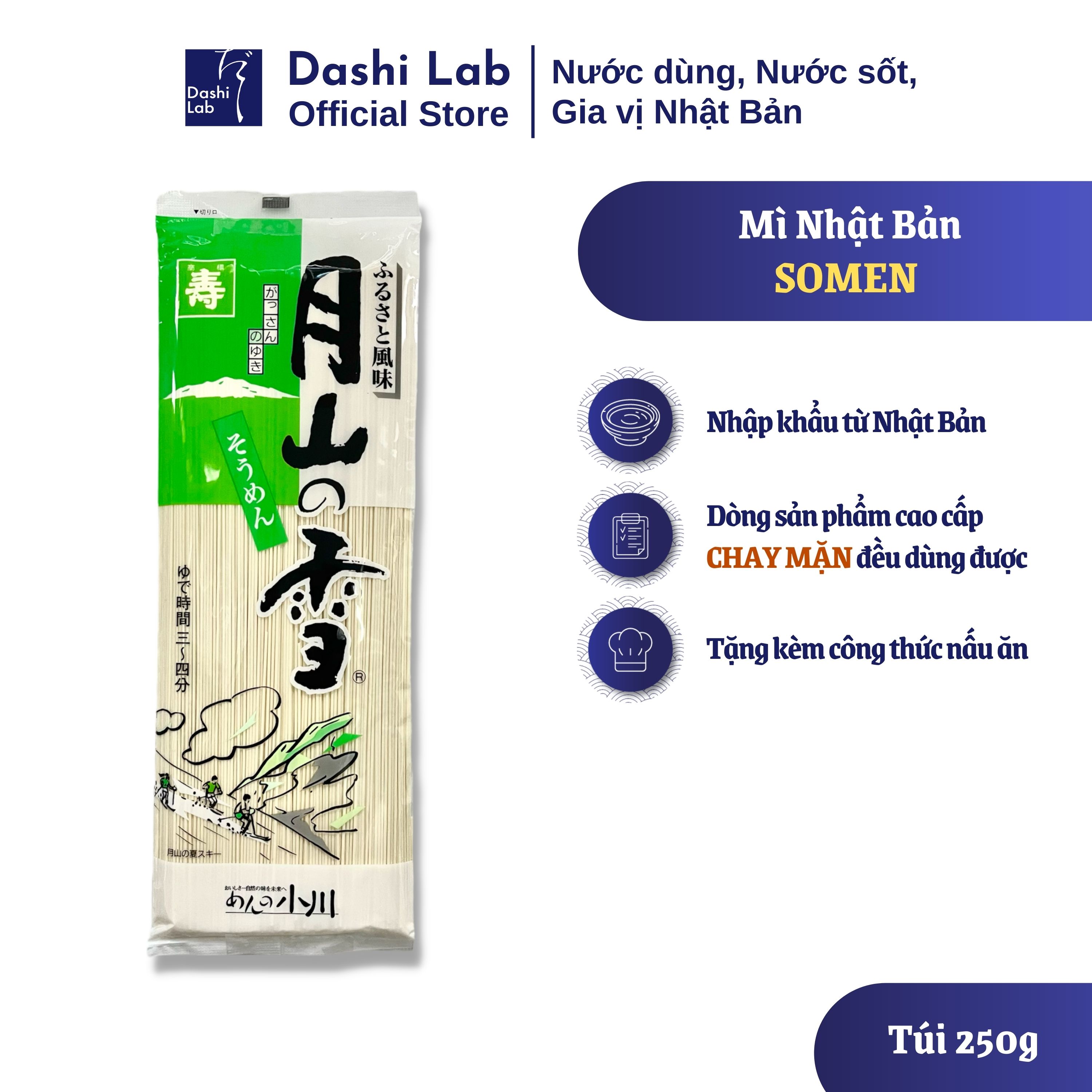 Mì somen nhật bản cao cấp ogawa seimen chay mặn đều dùng được 250g