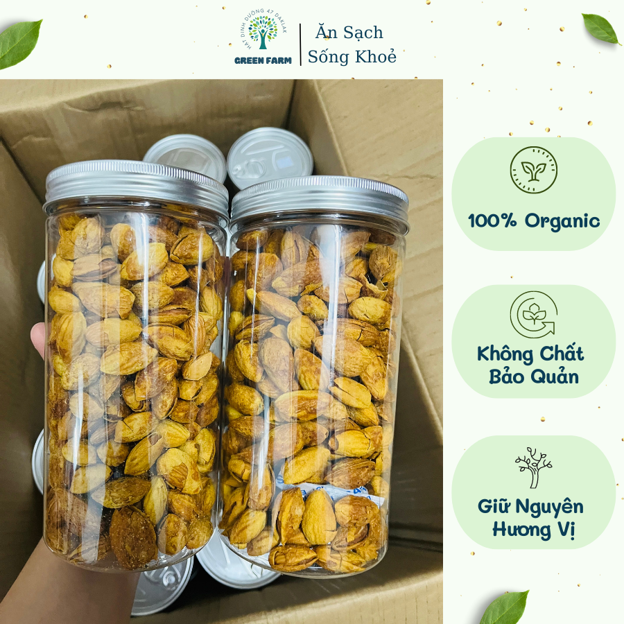 1KG Hạnh nhân rang bơ vỏ mỏng ăn liền thơm ngon - Hạnh nhân loại 1 Giảm cân, Ăn Kiêng, Keto Green Farm - Hạt Dinh Dưỡng