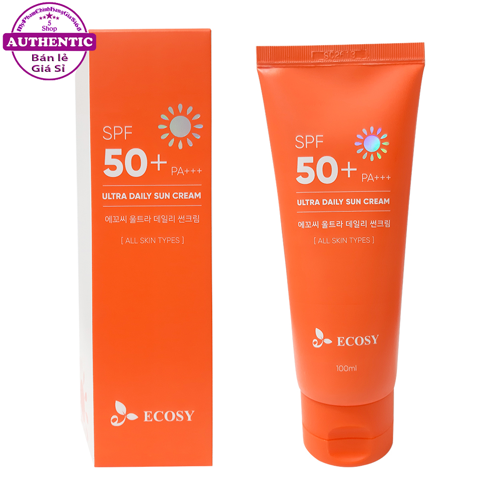 Kem Chống Nắng ECOSY Ultra Daily Sun Cream Kiềm Dầu Không Trôi 100ml HÀN QUỐC