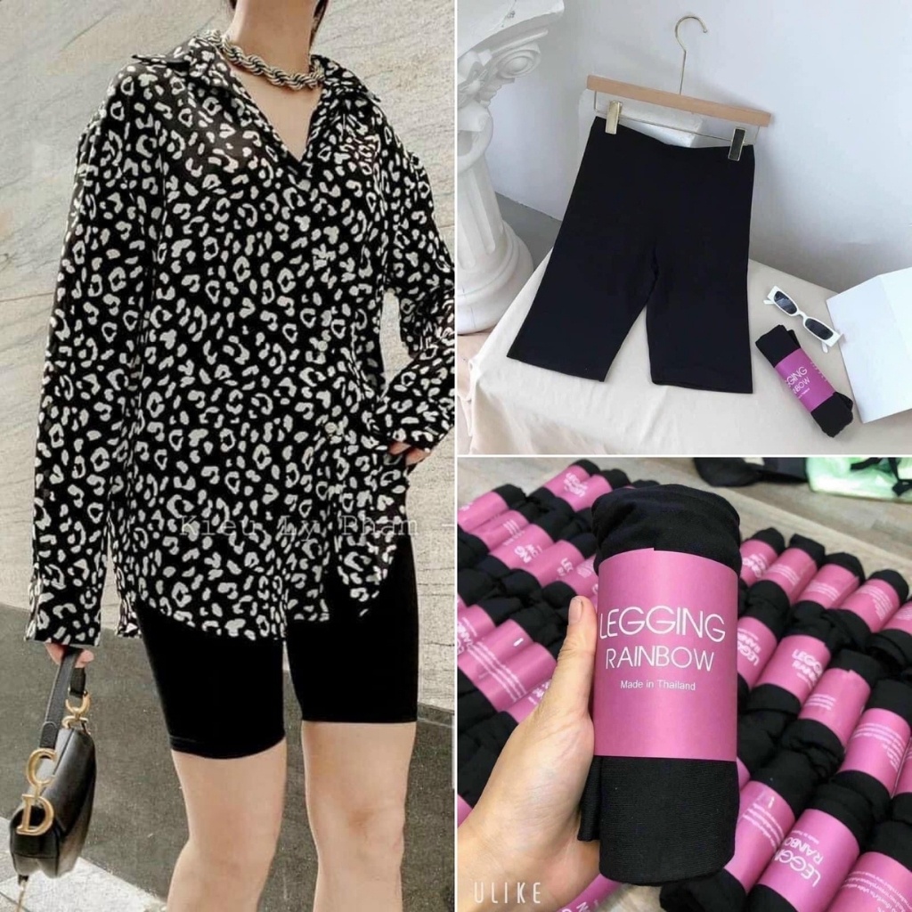 Quần legging ngố thái nữ bigsize 40kg - 80kg