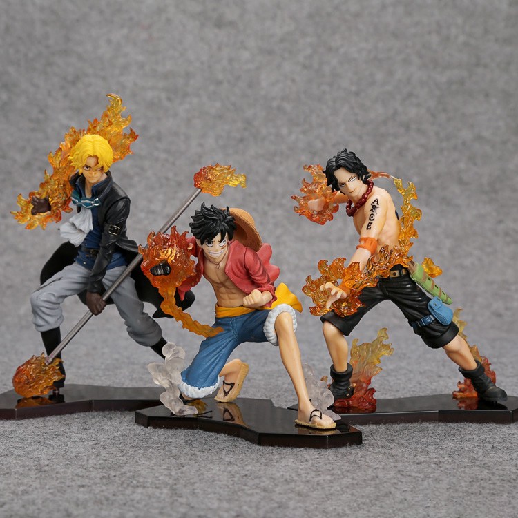 Bộ mô hình Luffy ACE Sabo attack styling Mô Hinhd One piece Mô hình 3 anh em nhà Luffy