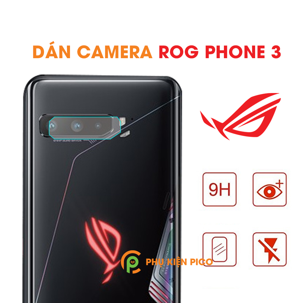 Cường lực camera Rog Phone 3 độ cứng 9H trong suốt không ảnh hưởng đến chất lượng chụp ảnh - Dán camera Rogphone 3
