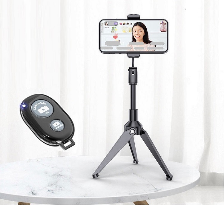 Chân giá đỡ chụp ảnh, quay phim, livetream kẹp ipad, điện thoại đa năng, tiện dụng lt4 xoay 360 độ