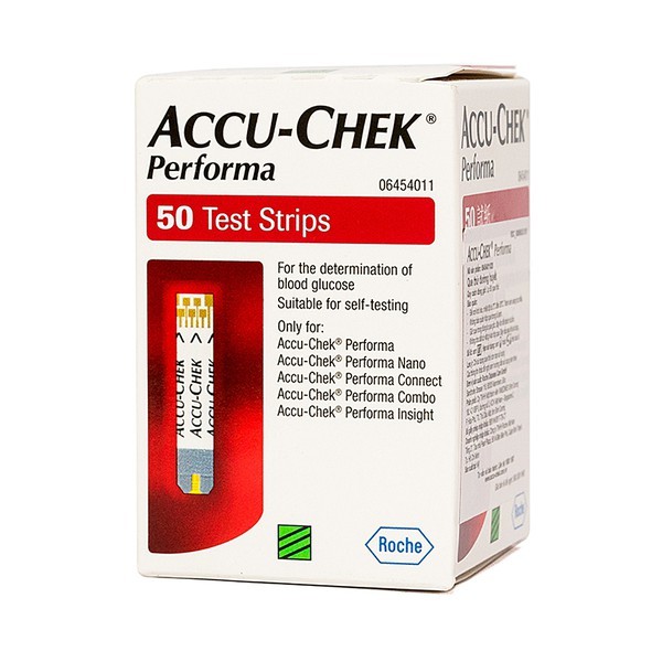 Que Thử Đường Huyết Accu Chek Performa 50 Que. Date xa. Sử dụng cho máy Accu Chek Performa