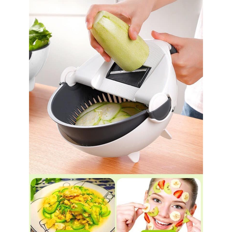Mua Bộ Rổ Rửa Kèm Nạo 9 In 1 Đa Năng 7 Lưỡi 7 Kiểu Nạo Hàng Cao Cấp- Dụng Cụ Cắt Thái Rau Củ Thông Minh- Bộ Tỉa Hoa Quả- khóa Xoay- Góc Xoay Tự Động- Dễ Rửa Rau