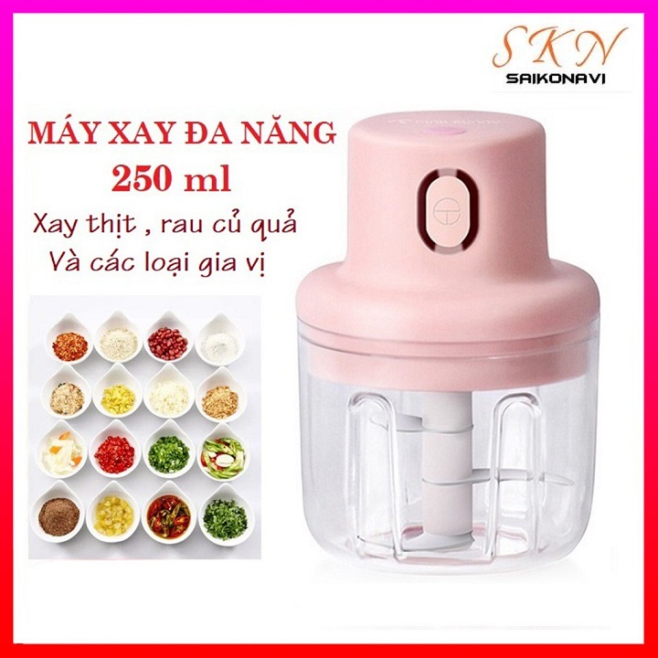 Máy xay đa năng, máy xay sinh tố mini cầm tay sạc pin, Máy xay thịt cá ,rau củ quả các loại, máy xay hoa quả, xay đá, xay thức ăn cho bé ăn dặm,..