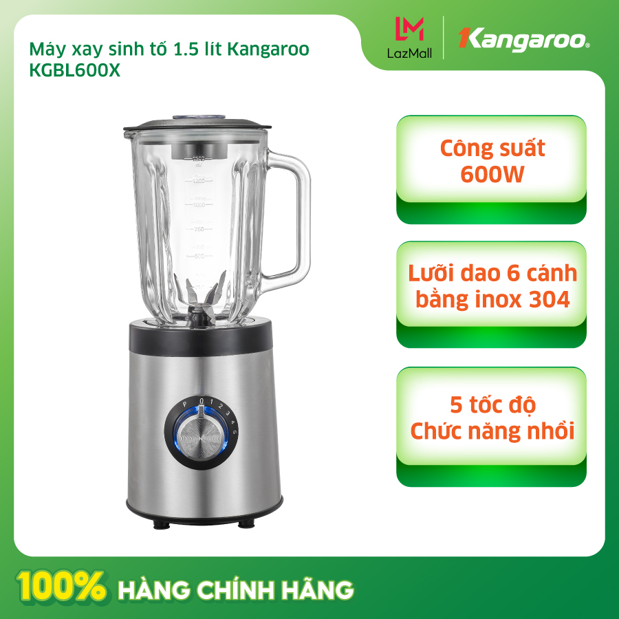 Máy xay sinh tố kangaroo kgbl600x - hàng chính hãng