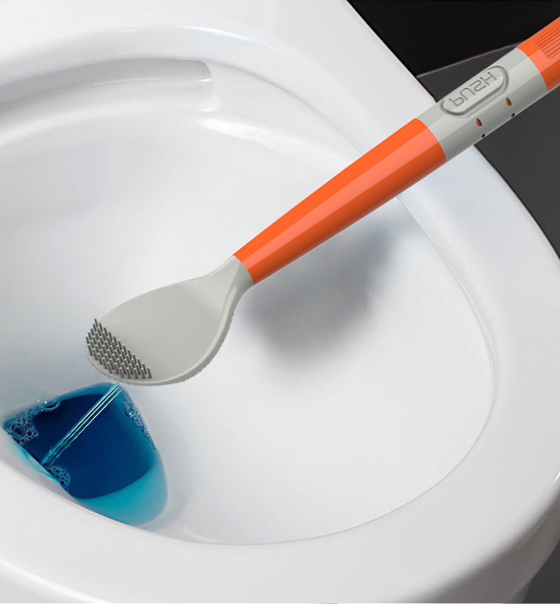 Cọ bồn cầu , cọ vệ sinh toilet dán tường bằng silicon siêu sạch