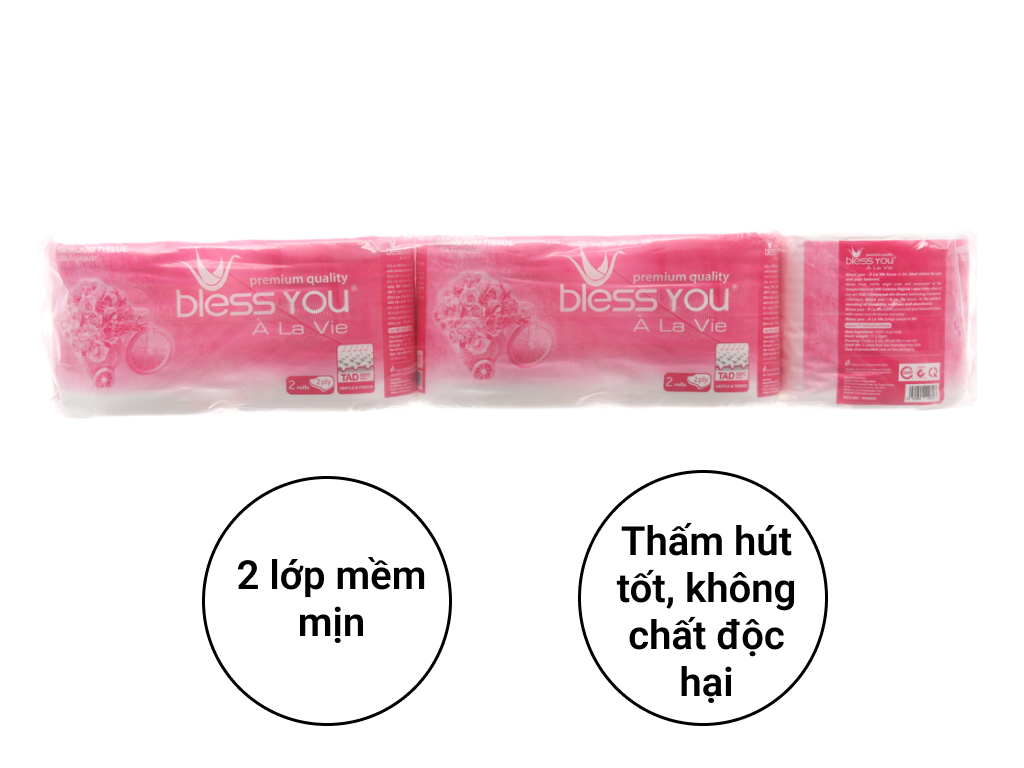 10 cuộn giấy vệ sinh Bless You À La Vie 2 lớp