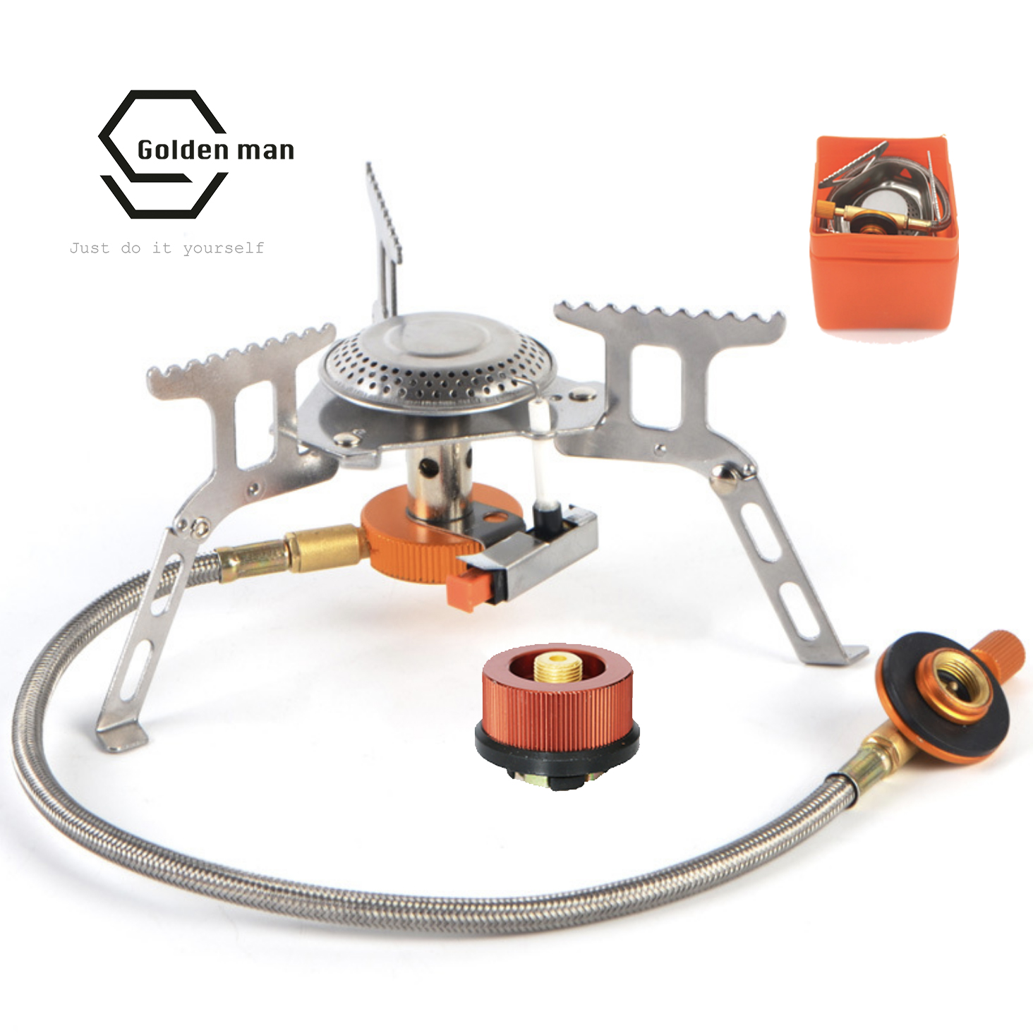 Bếp gas mini gấp gọn camping cắm trại dã ngoại leo núi tiện dụng - dùng được cho bình gas mini - full phụ kiện