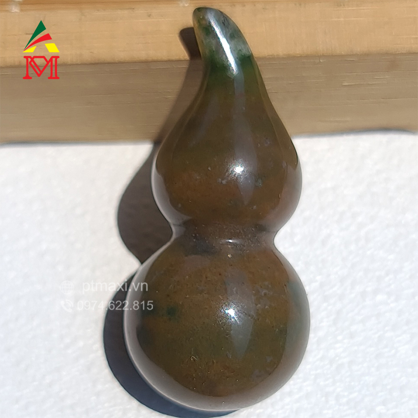 Hồ lô đá mã não tự nhiên nhiều màu phong thuỷ