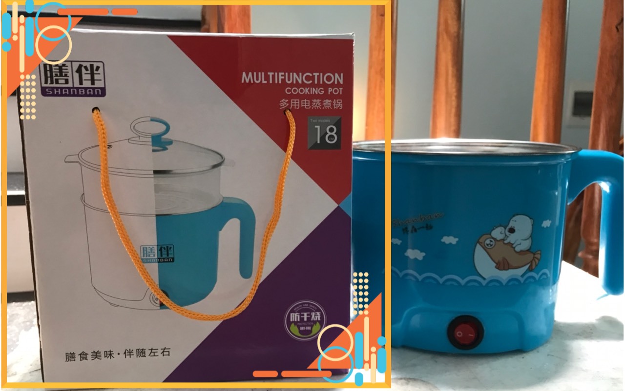 Ca nấu mì mini, nồi nấu mì, nồi nấu điện đa năng. Shop đăng kèm ảnh thật