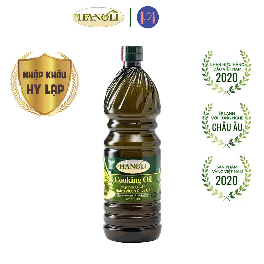Dầu Ăn Ô Liu Nguyên Chất Cùng Dầu Thực Vật Hanoli Hy Lạp Chai 1L