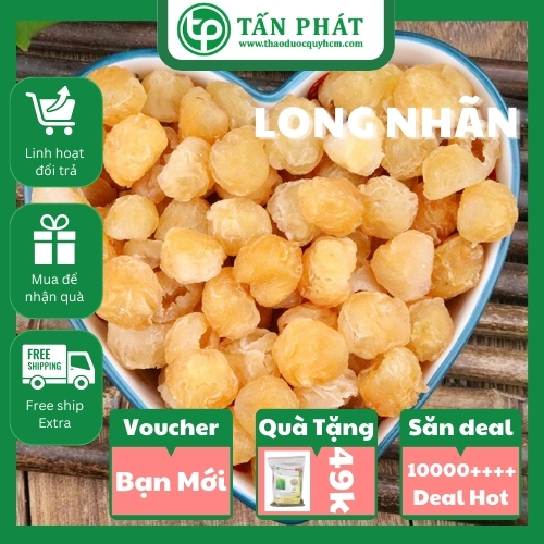 [New Arrivals] Dried Longan in Large Bags of 500 Grams - Specialized for Making Tea and Cooking Desserts, Extremely Effective - Thương hiệu Tấn Phát Giá 43,350 Đồng*Miễn phí vận chuyển