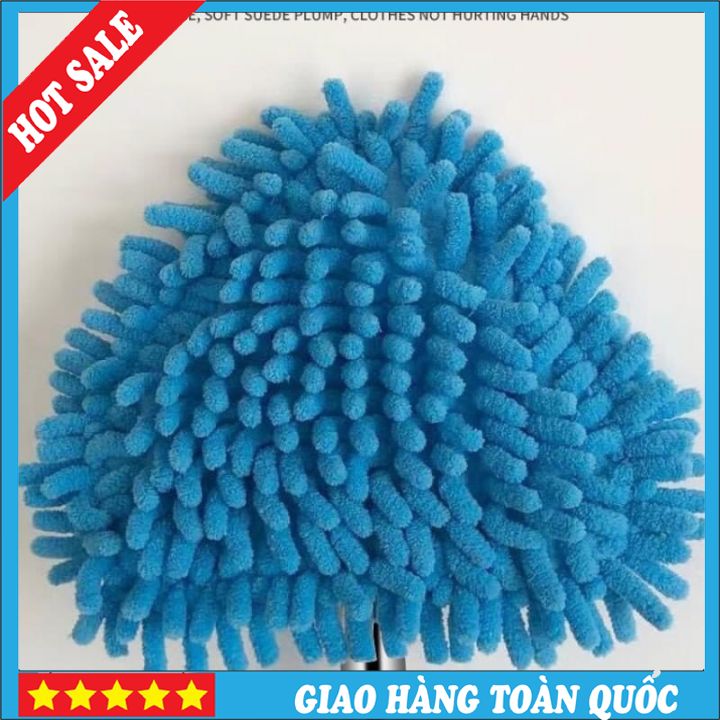 Cây Lau Nhà Đa Năng - HÌNH TAM GIÁC - Chổi Đa Năng Lau Tường, Lau Trần, Lau Xe, Lau Mọi Thứ Xoay 180 độ, mau khô, thấm hút, sạch bụi bẩn