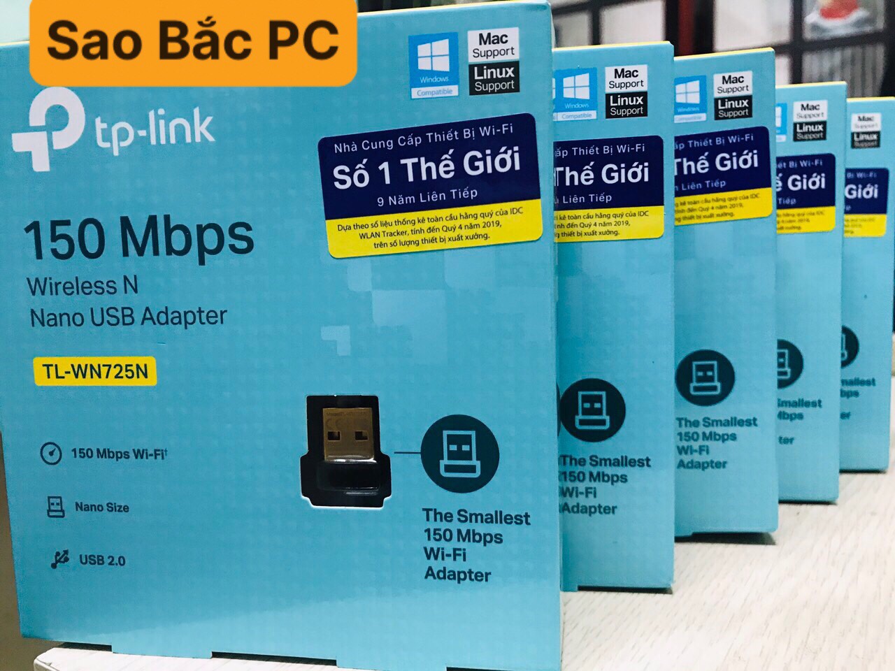 Usb wifi thiết bị thu sóng wifi tp-link usb tl-wn 725n - 150mbps mới 100%