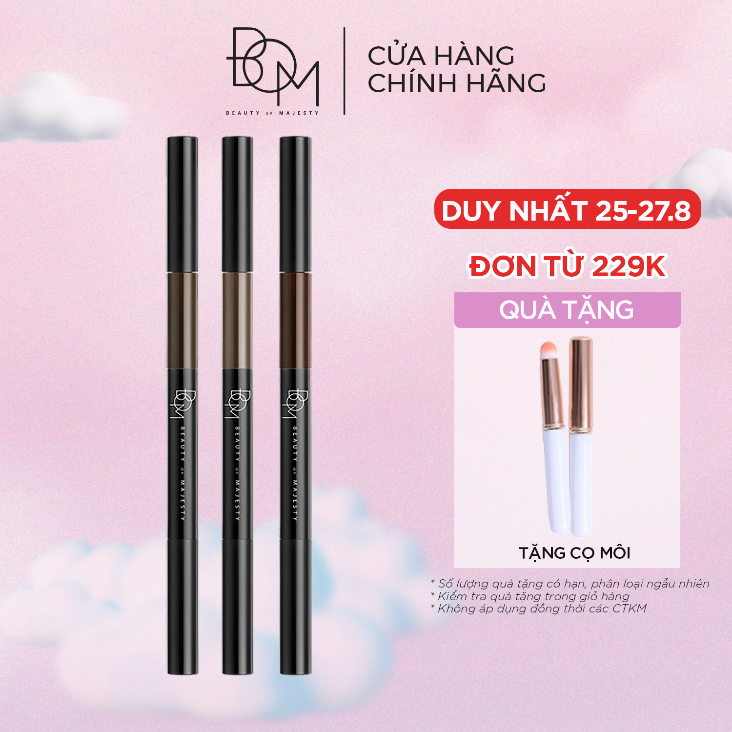Chì kẻ mày bom 3 in 1 triple edge eye brow 0.2g