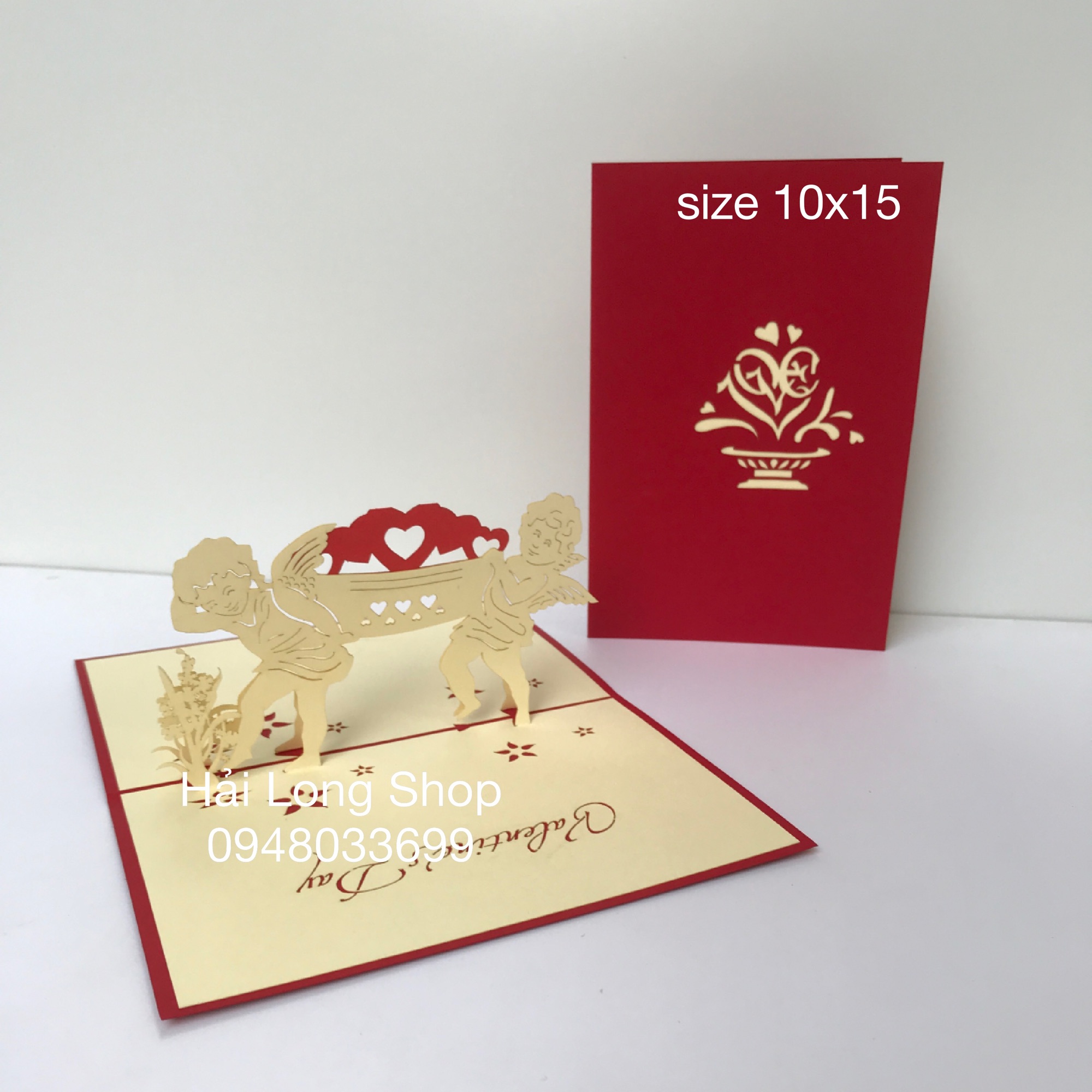 Thiên thần 8 - valentine - love - thiệp 3d