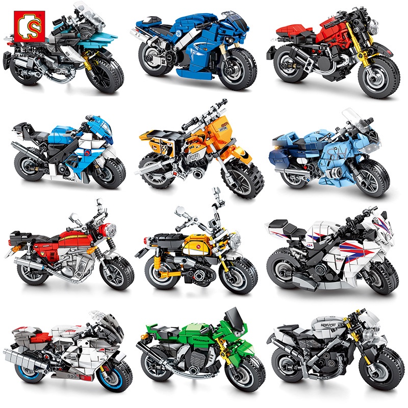 Đồ Chơi mô hình lắp ráp xếp hình xe máy motor Ducati Xếp Hình Đua sembo block technic chính hãng davison rpk mô hình 24