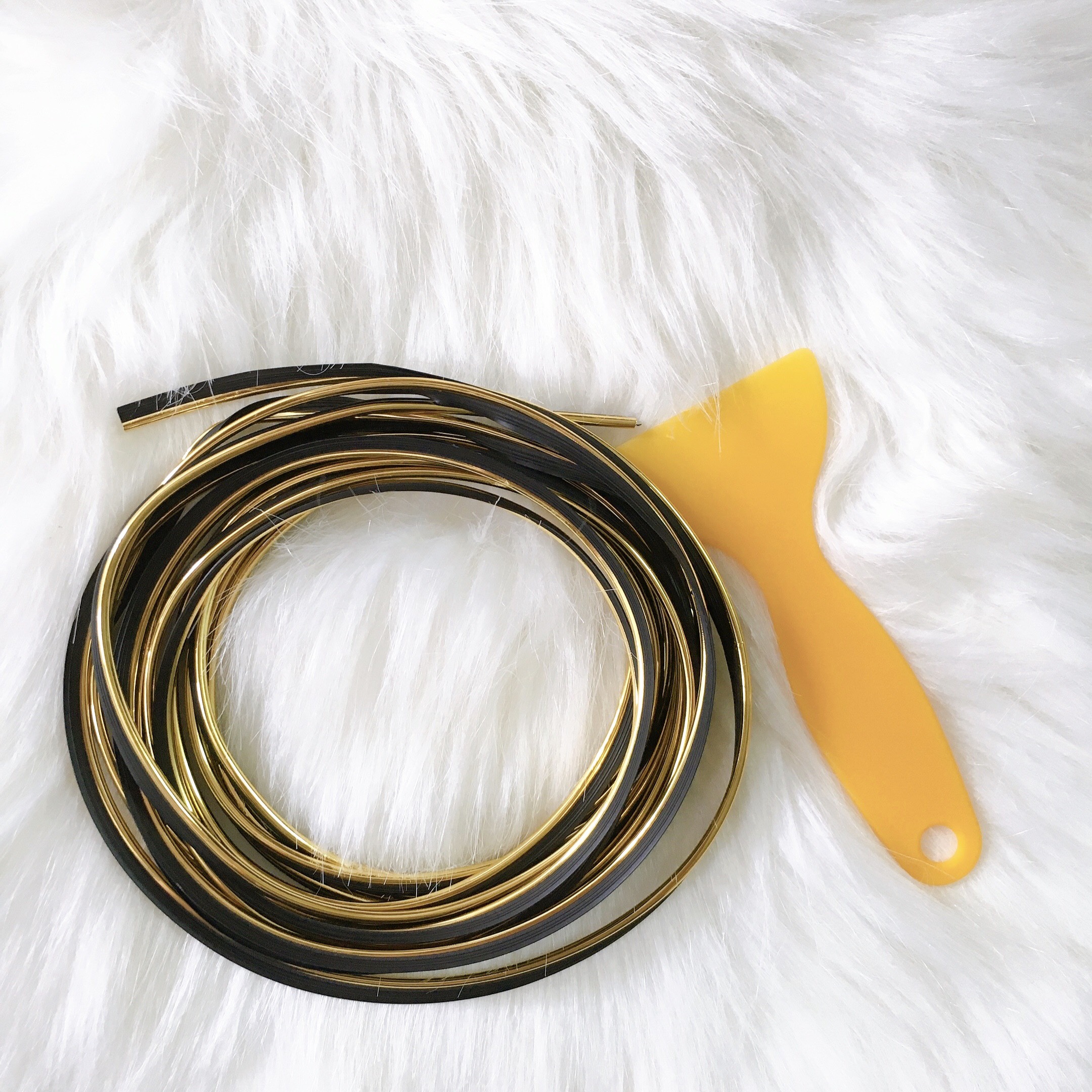 Cuộn Chỉ viền trang trí nội thất ô tô (Cuộn 5m) Màu Bạc