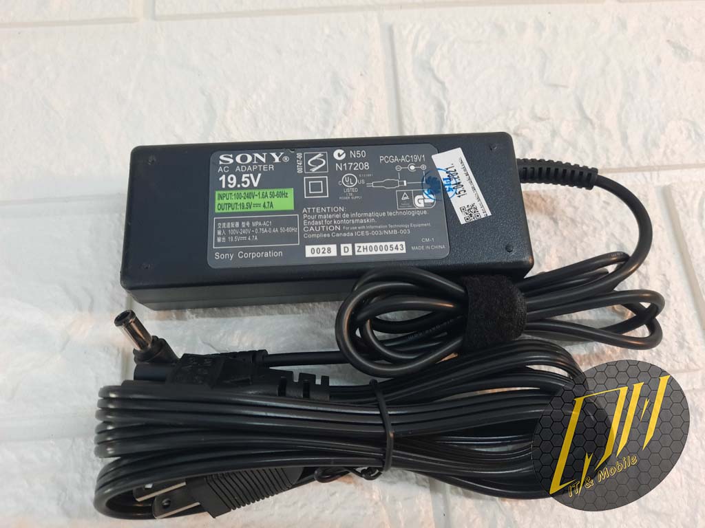 Sạc laptop sony vaio 19.5v - 4.7a, 90w + tặng dây sạc laptop