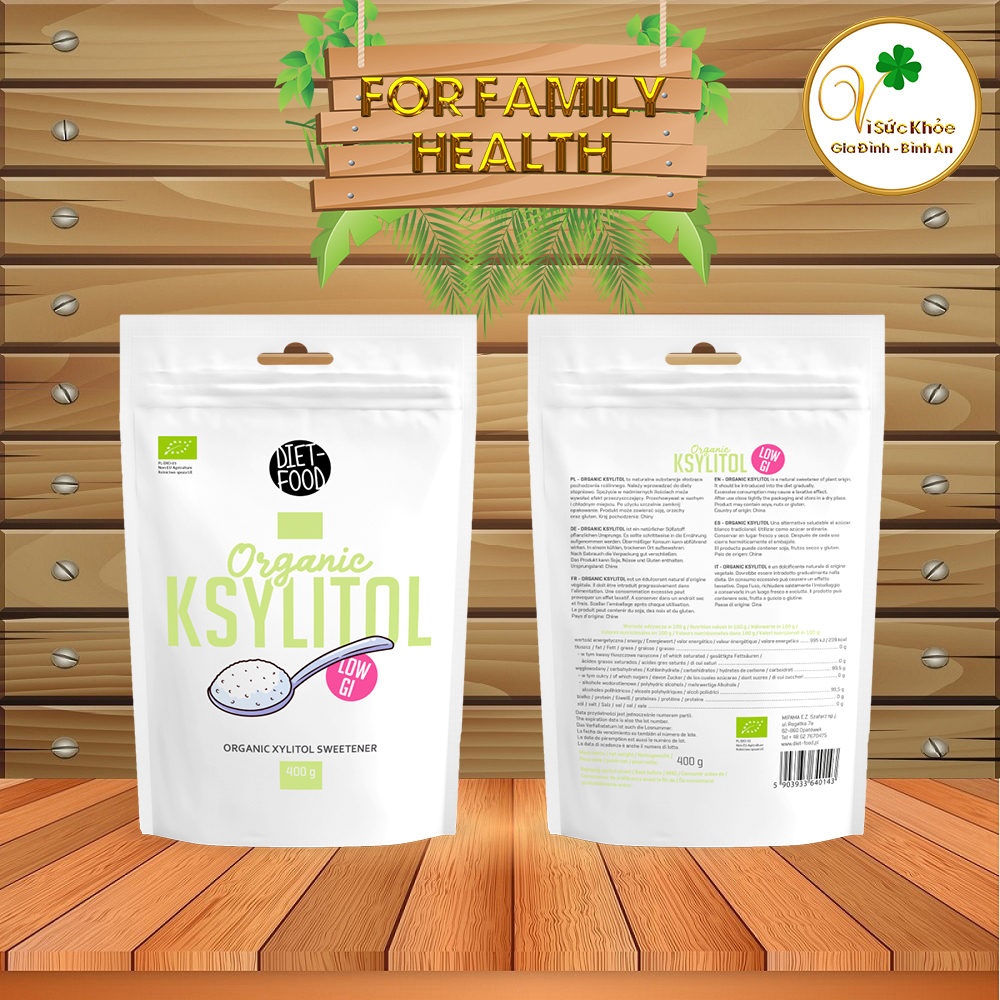 Đường Ăn Kiêng Xylitol Hữu Cơ 400g Diet Food Organic Xylitol Sweetener