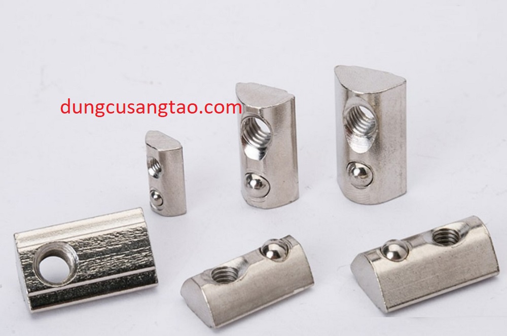 Ốc slider bi nhôm 2020, 3030, 4040 (con trượt có bi dùng cho nhôm định hình)