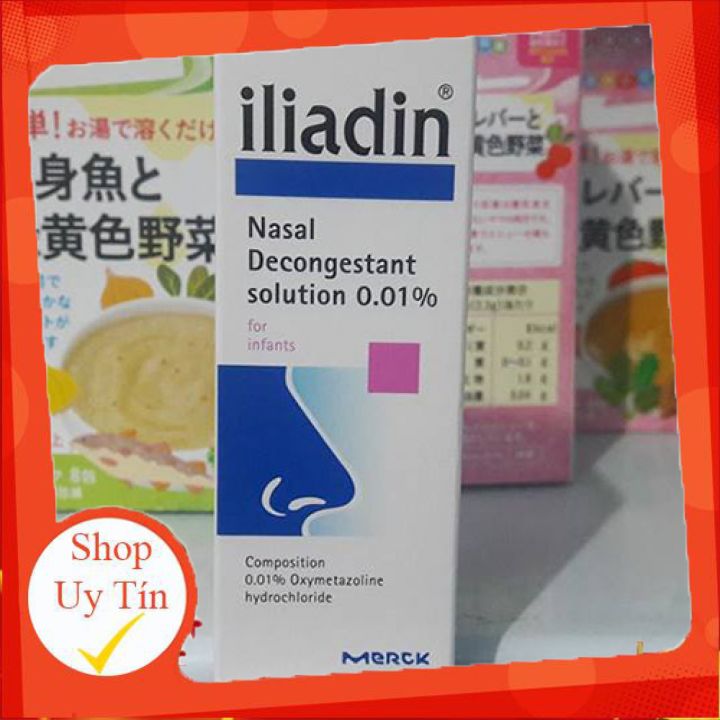 Nhỏ mũi Iliadin 0.01% Singapor cho trẻ dưới 1 tuổi