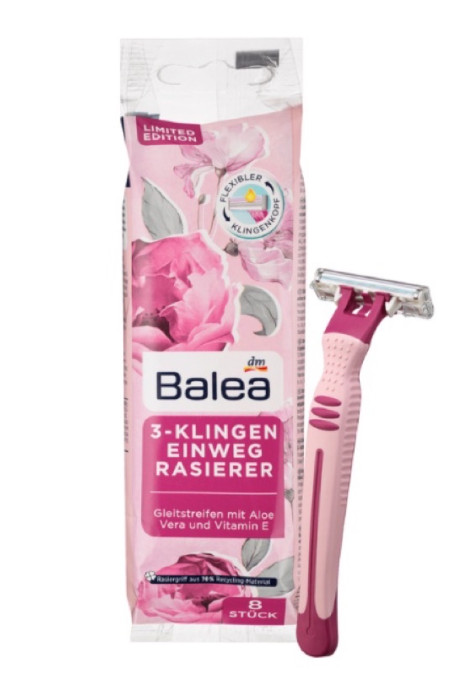 Dao cạo 3 lưỡi balea limited edition - túi 8 cái