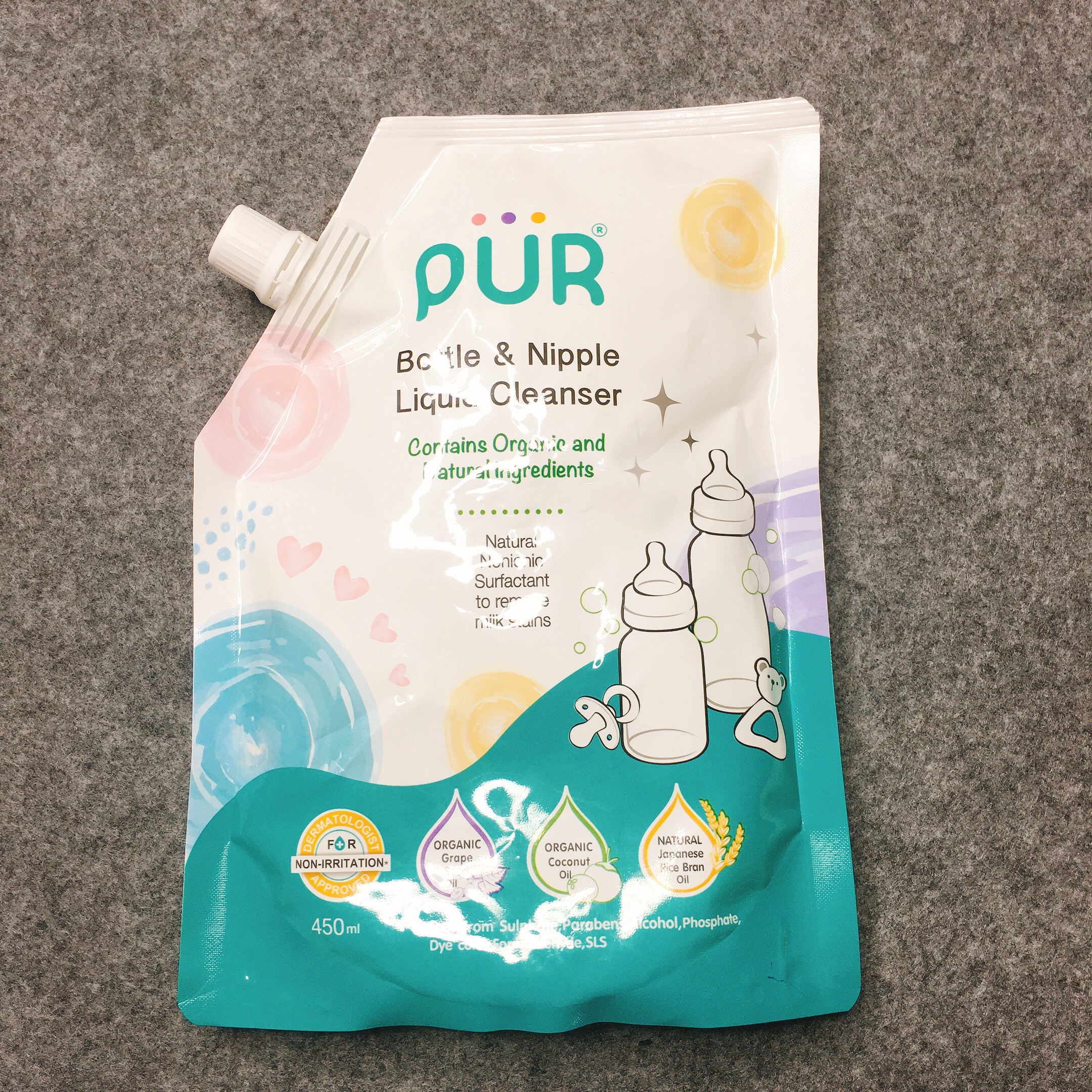 NƯỚC RỮA BÌNH SỮA PUR - Túi 450ml