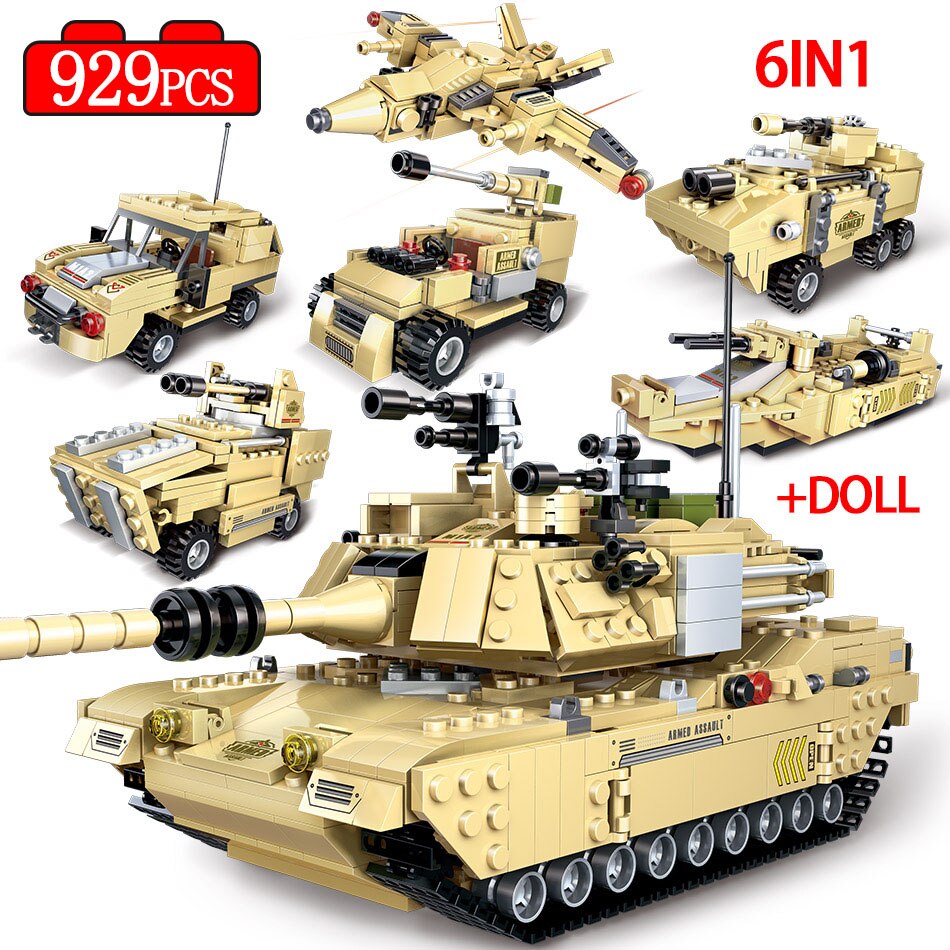 Mô hình lắp ráp lego xe tăng các loại 6 trong 1-sku-mh6in1-va