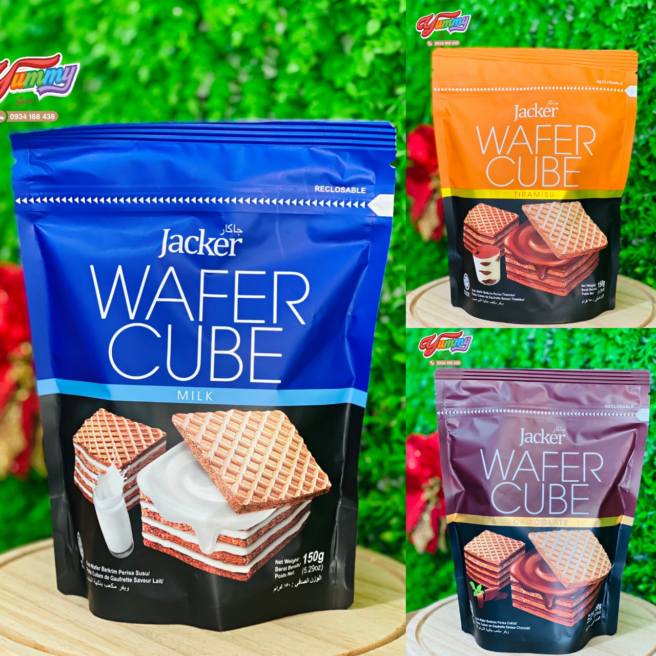 Bánh xốp wafer cube jacker gói 150g