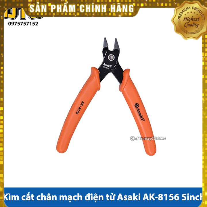 Kìm cắt chân mạch điện tử Asaki AK-8156 5inch