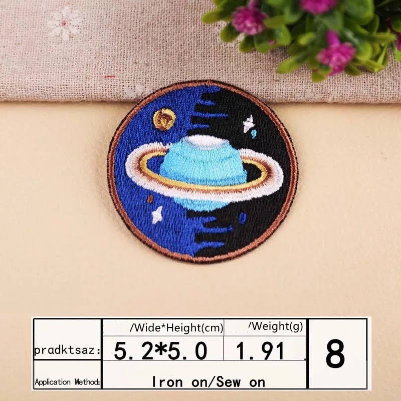 [HCM]Sticker Logo Ủi Quần Áo Hình Hành Tinh Thiên Thạch - VANI STORE