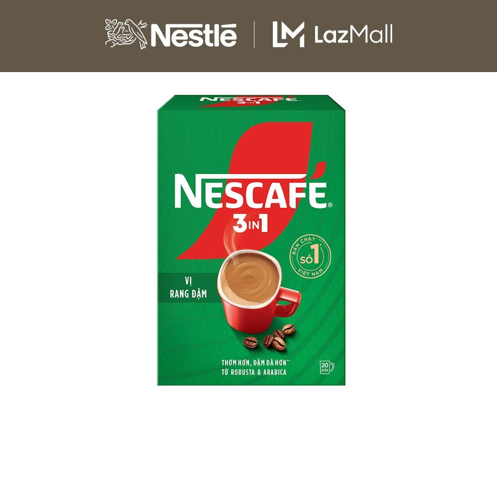 [FREESHIP TOÀN QUỐC] Hộp NESCAFÉ 3in1 VỊ RANG ĐẬM (16g x 20 gói)