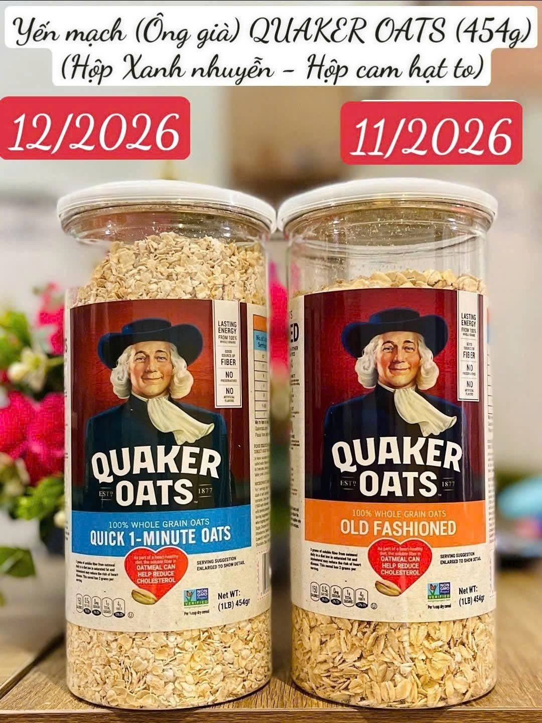 Yến mạch QUAKER OATS (Ông già) 454gram - dinh dưỡng  vàng cho sức khỏe 🌾