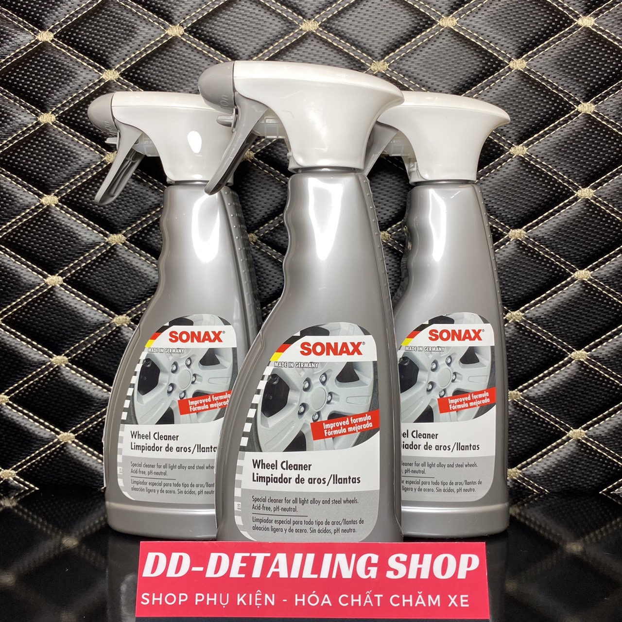 Chai xịt rửa vành mâm xe, tẩy rỉ sét, muội thắng Sonax Wheel Cleaner 429200 500ml - Nhập khẩu Đức